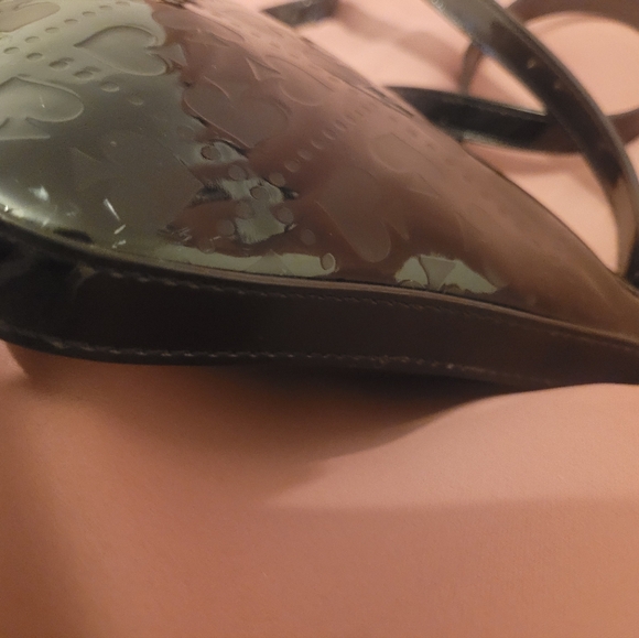 kate spade Black Patent Heart-Embossed Crossbody Bag - Picture 3 of 8